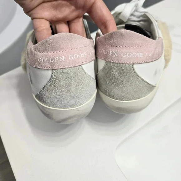 Golden Goose Leather & Shearling Trim Sneakers - Picture 12 of 17